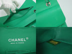 Chanel CC Logo Quilted 25 Double Flap Chain Shoulder Bag Lambskin Leather — view 9