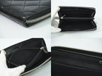 Chanel CC Logo Quilted Round Zip Wallet Patent Leather Black — view 8