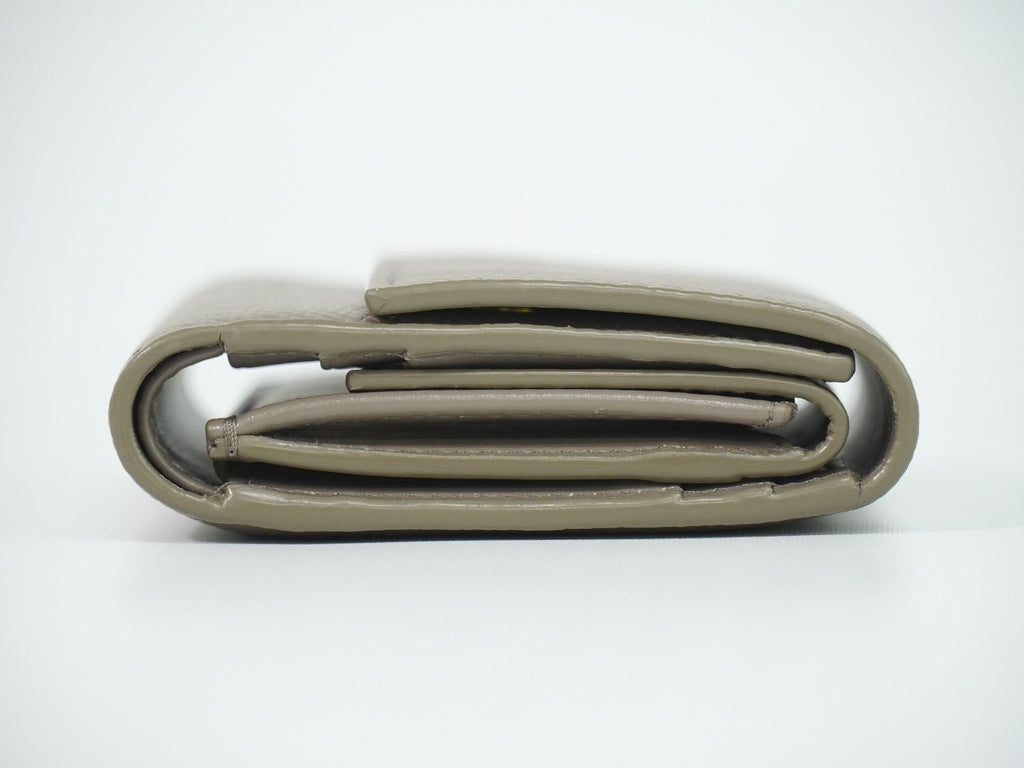Celine Small Trifold Wallet Compact Leather Gray — view 4