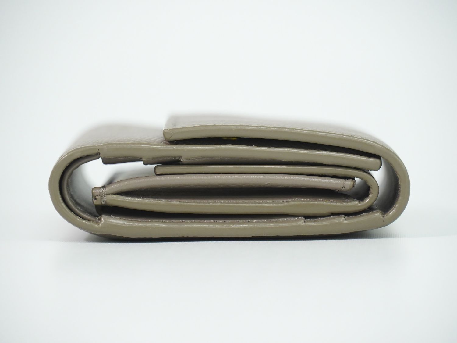 Celine Small Trifold Wallet Compact Leather Gray — view 4