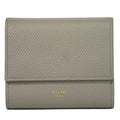 Celine Small Trifold Wallet Compact Leather Gray