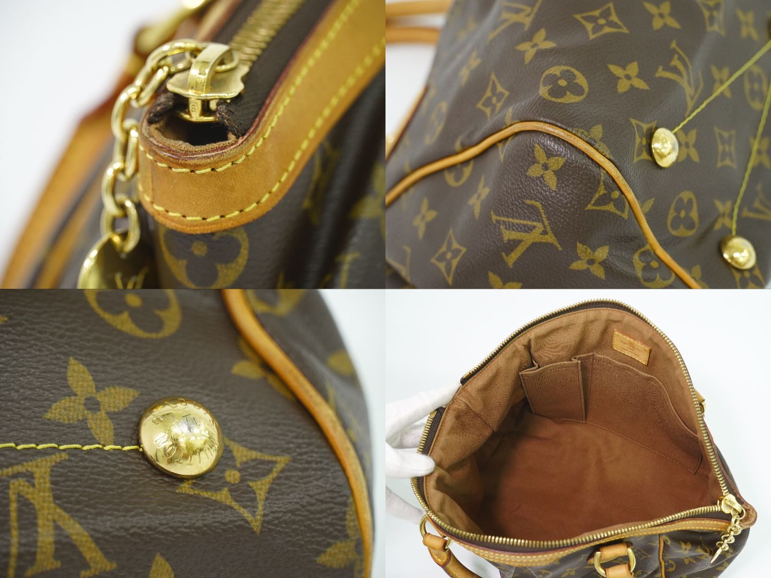 Louis Vuitton LV Tivoli PM Monogram Handbag Brown — view 7