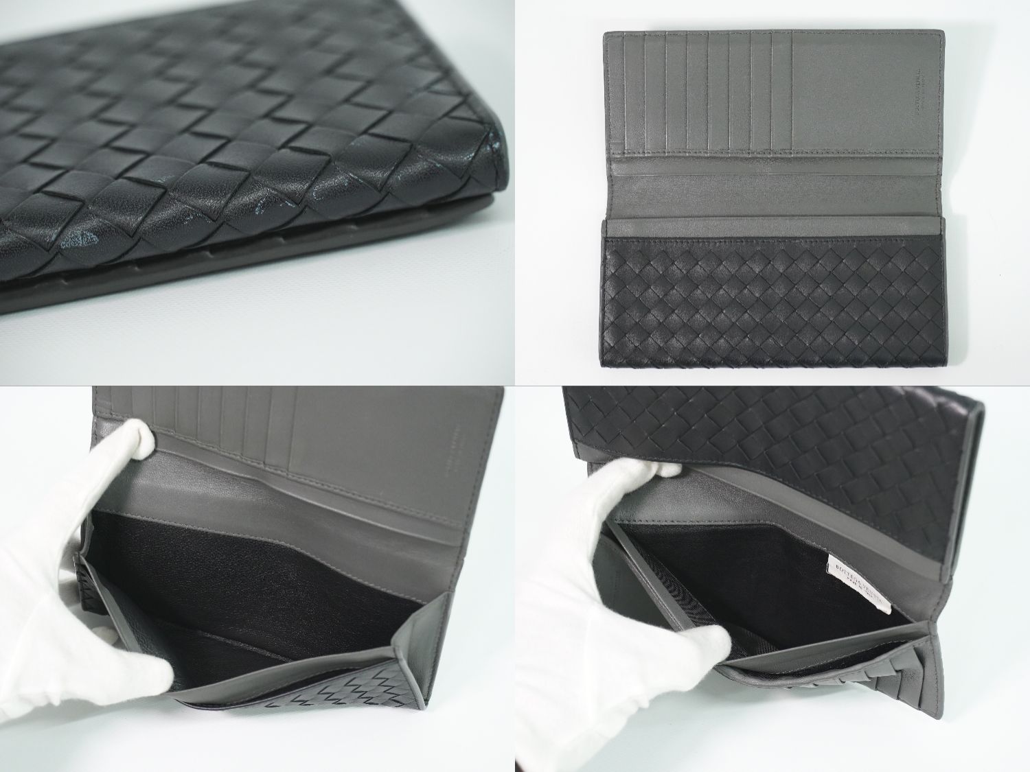 Bottega Veneta Intrecciato Wallet Billfold Leather Black — view 8