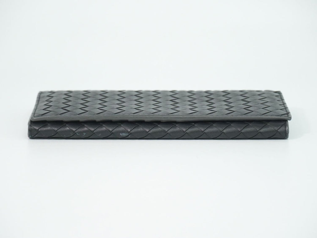 Bottega Veneta Intrecciato Wallet Billfold Leather Black — view 3