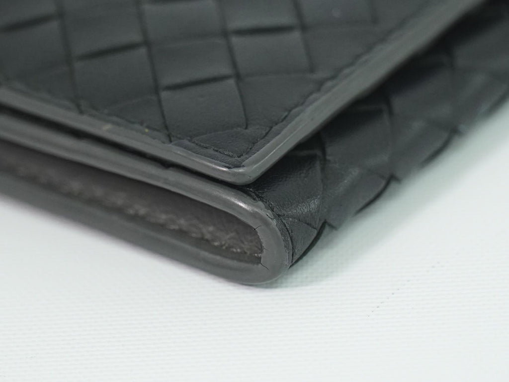 Bottega Veneta Intrecciato Wallet Billfold Leather Black — view 6