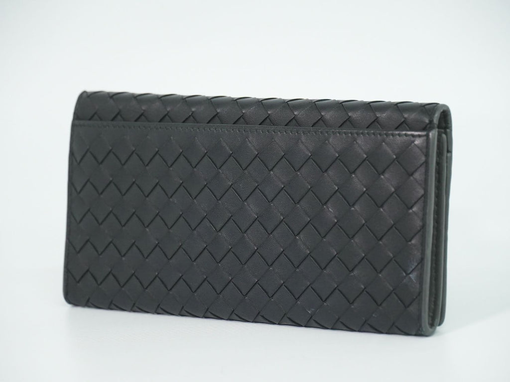 Bottega Veneta Intrecciato Wallet Billfold Leather Black — view 2