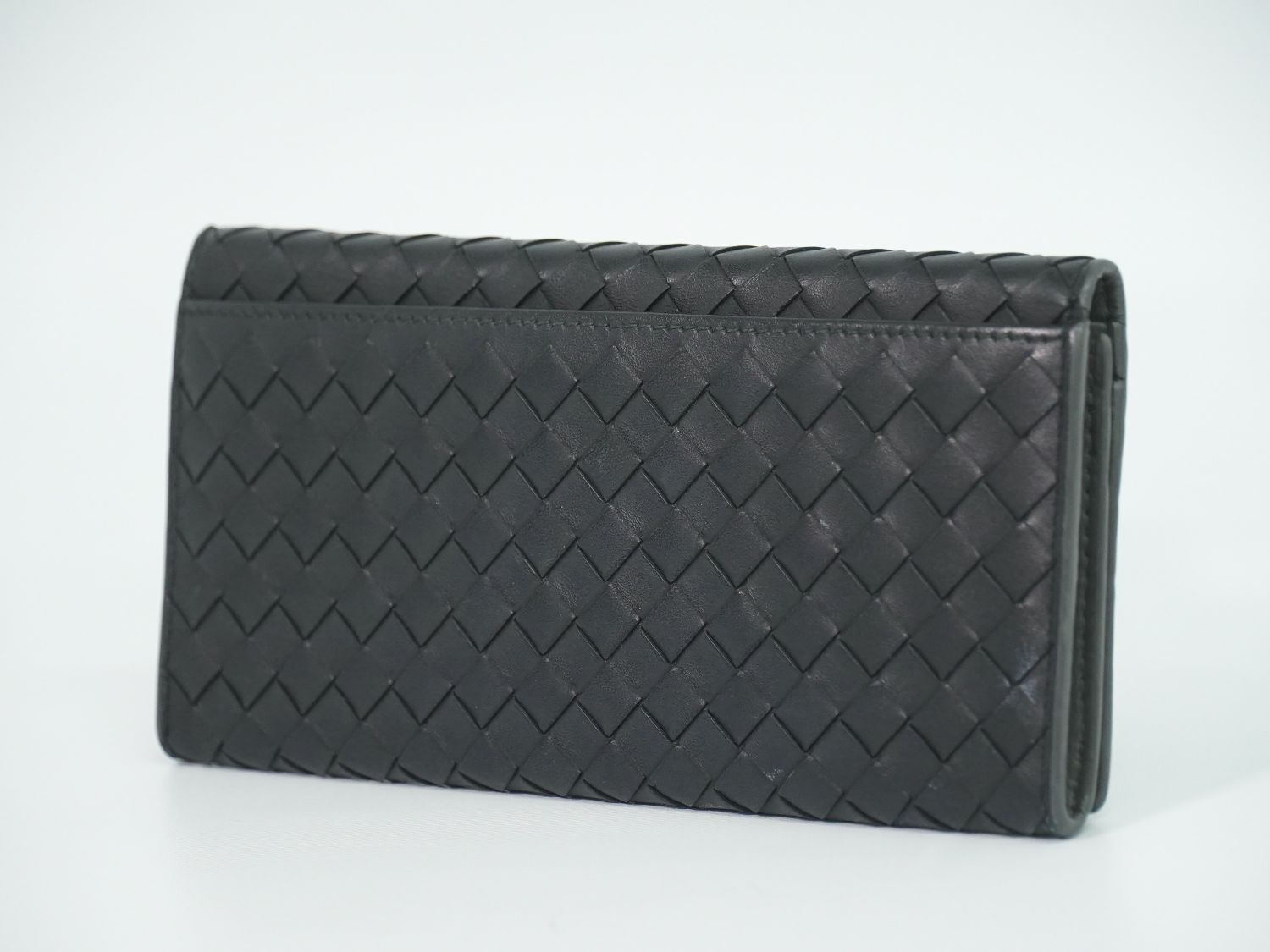 Bottega Veneta Intrecciato Wallet Billfold Leather Black — view 2