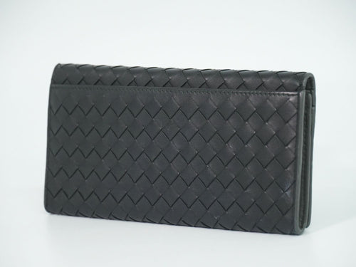 Bottega Veneta Intrecciato Wallet Billfold Leather Black — view 2