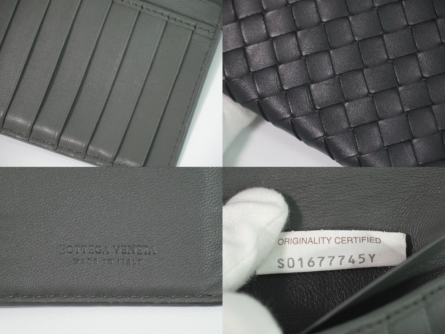 Bottega Veneta Intrecciato Wallet Billfold Leather Black — view 9