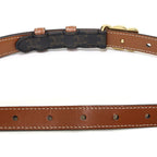 Celine Triomphe Belt 18 Canvas Calfskin Brown Gold Finish — view 5