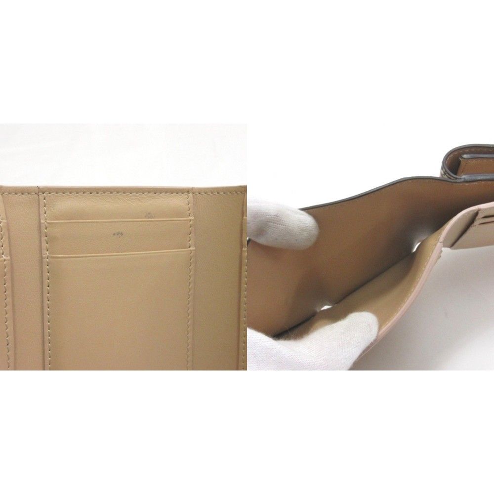 Fendi Zucca Pattern Floral Trifold Wallet Brown — view 8