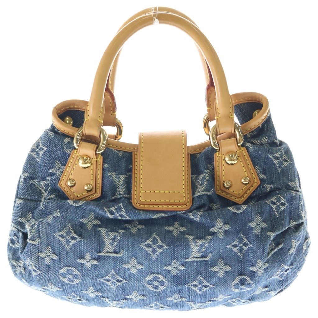 Louis Vuitton Monogram Denim Pleaty Handbag Blue — view 2