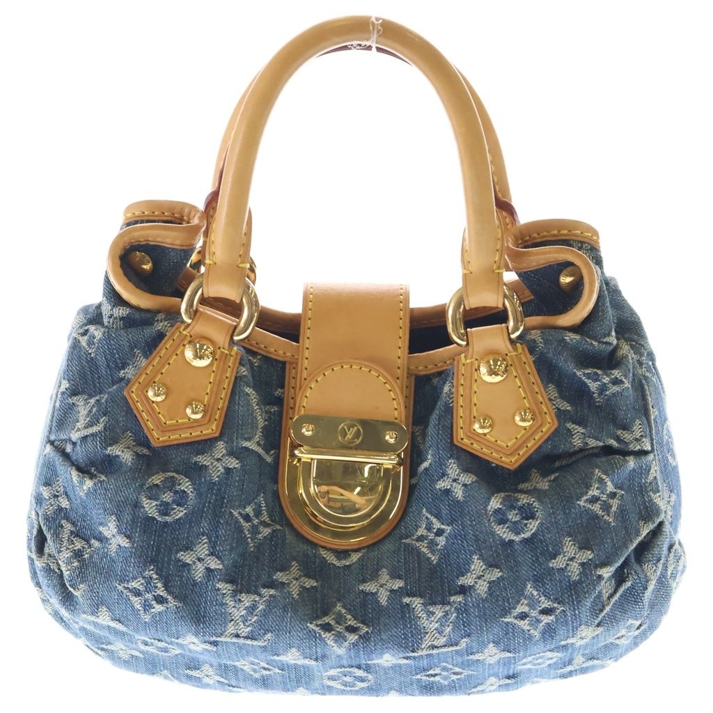Louis Vuitton Monogram Denim Pleaty Handbag Blue