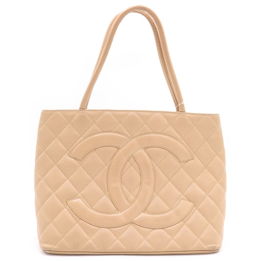 Chanel Reissue Tote Beige Caviar Leather Gold