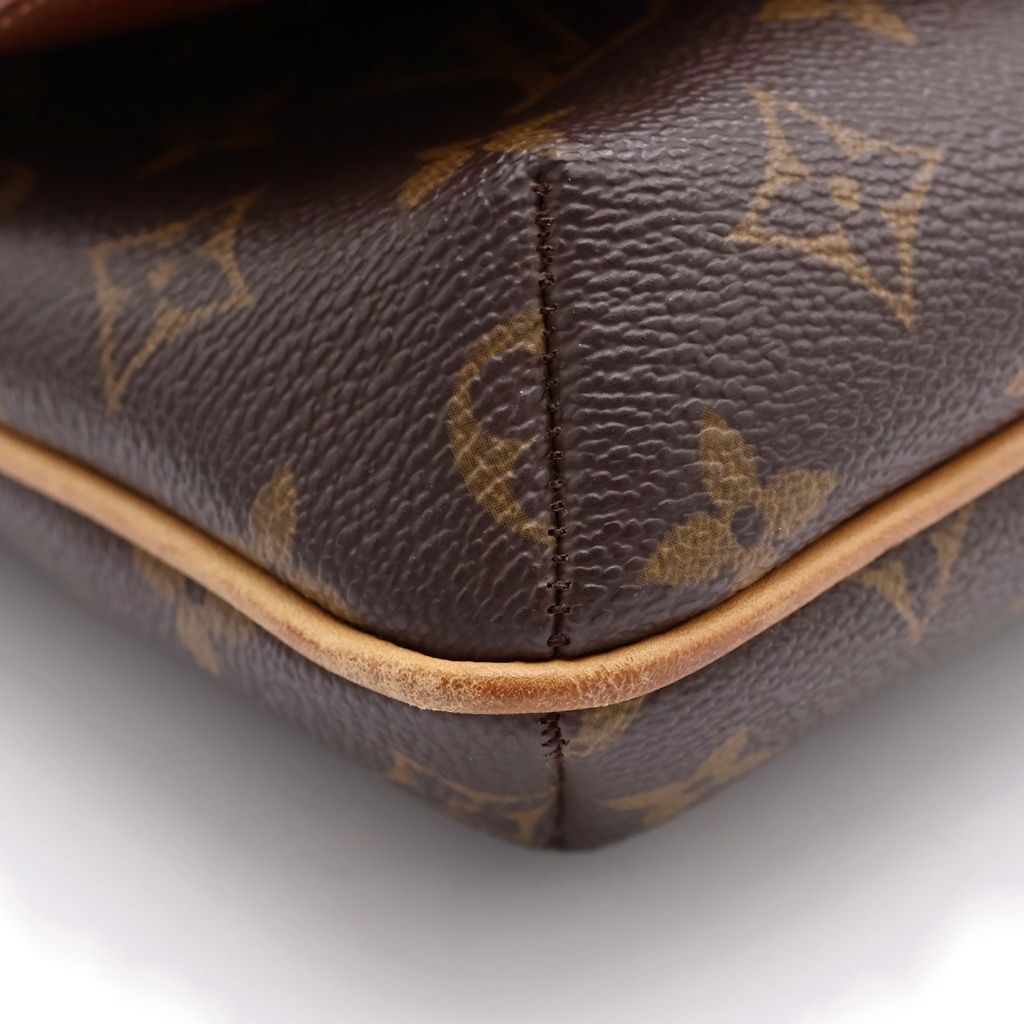 Louis Vuitton Monogram Musette Tango Shoulder Bag Brown Leather Gold — view 6