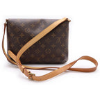 Louis Vuitton Monogram Musette Tango Shoulder Bag Brown Leather Gold — view 2
