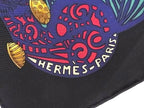 Hermes L'atlantide Atlantis Carre 90 Silk Scarf Black Multicolor — view 5