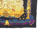 Hermes L'atlantide Atlantis Carre 90 Silk Scarf Black Multicolor — view 4