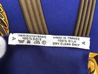 Hermes Caty Ancient Scarab Pattern Carre 90 Silk 100 Scarf Shawl Blue — view 6