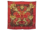 Hermes L'instrvction du Roy Teio Gaku: Carre 100% Scarf Bordeaux Multicolor — view 2