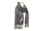 Bottega Veneta Cashmere Fringe Scarf Shawl Gray — view 2