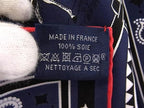 Hermes Couvertures Et Tenues de Jour Horse Carre 55 Silk 100% Pocket Square Navy — view 6