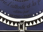 Hermes Couvertures Et Tenues de Jour Horse Carre 55 Silk 100% Pocket Square Navy — view 5