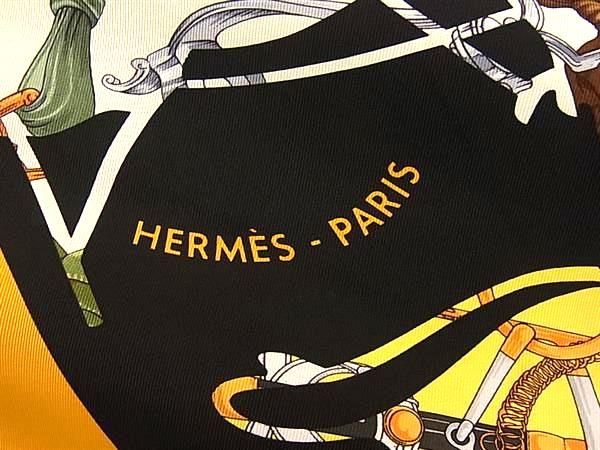 Hermes Tout en Carre Everything Is in Pointe Silk Triangular Scarf Yellow Black — view 5
