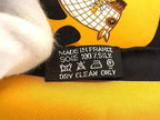 Hermes Tout en Carre Everything Is in Pointe Silk Triangular Scarf Yellow Black — view 6