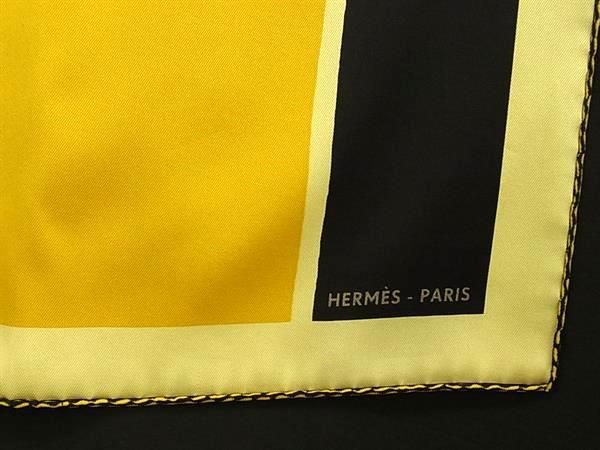Hermes Swinging Saint Germain Carre 70 Silk 100% Scarf Yellow — view 4