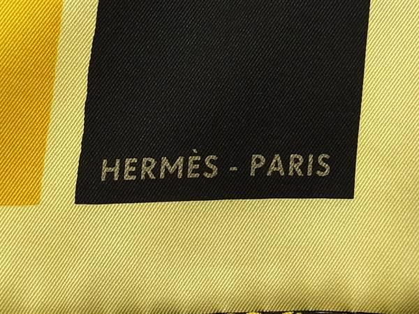 Hermes Swinging Saint Germain Carre 70 Silk 100% Scarf Yellow — view 5