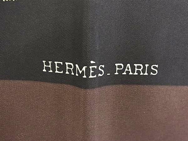 Hermes de Linares Carre 90 Silk 100% Animal Scarf Shawl Black — view 5