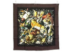Hermes de Linares Carre 90 Silk 100% Animal Scarf Shawl Black — view 2