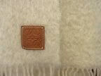 Loewe Anagram Mohair Wool Nylon Fringe Scarf Shawl Ivory — view 2