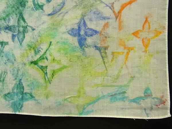 Louis Vuitton Monogram Pastel Cotton 100% Scarf Ivory Multicolor — view 3