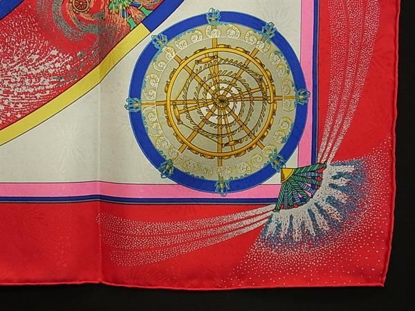 Hermes Feux D'artifice Flame of Silk 100% Large Scarf Shawl — view 4