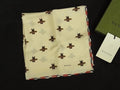 Gucci Bee Scarf Pocket Square Ivory