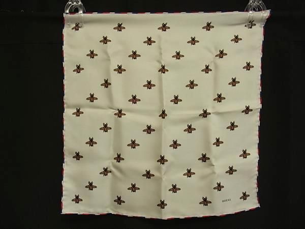 Gucci Bee Scarf Pocket Square Ivory — view 2