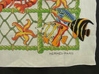 Hermes Pareo Fish Cotton 100% Scarf Shawl Ivory Skirt — view 4