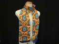 Gucci Anniversary Limited Edition Silk 100% Scarf Shawl Blue
