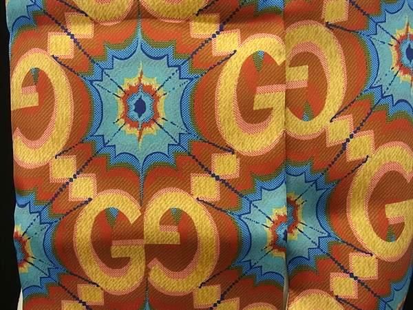 Gucci Anniversary Limited Edition Silk 100% Scarf Shawl Blue — view 2