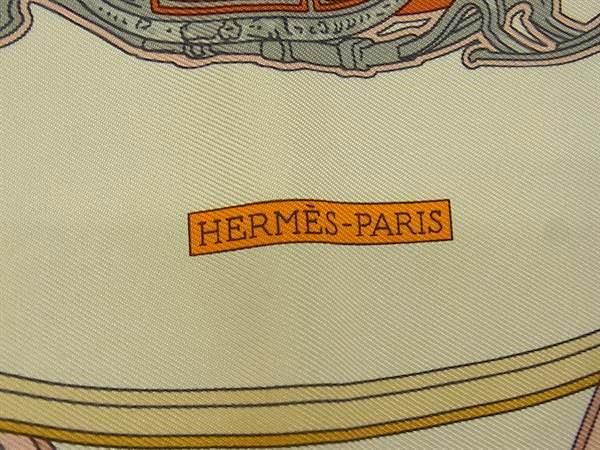 Hermes Springs Carre 40 Petit Gavroche Silk 100% Pocket Square Orange — view 5