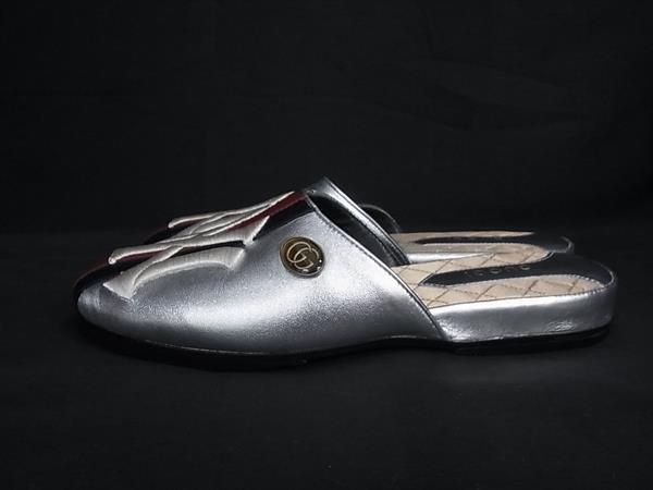 Gucci Princetown New York Yankee Collaboration Leather Mules 34 Shoes — view 3