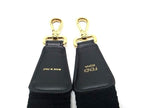 Fendi Zucca Pattern Canvas Bag Shoulder Strap Belt Crossbody Black — view 3