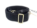 Fendi Zucca Pattern Canvas Bag Shoulder Strap Belt Crossbody Black