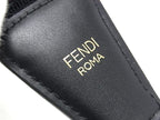 Fendi Zucca Pattern Canvas Bag Shoulder Strap Belt Crossbody Black — view 4