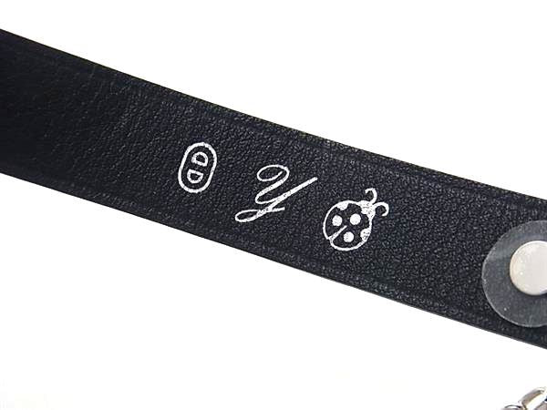 Hermes Leather Silver Glove Holder Black Gloves — view 5