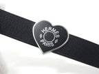 Hermes Leather Silver Glove Holder Black Gloves — view 4