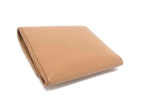 Gucci Interlocking Leather Trifold Wallet Brown — view 2