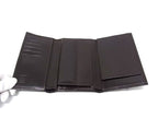 Fendi Zucca Pattern Canvas Leather Trifold Wallet Coin Purse Brown — view 4